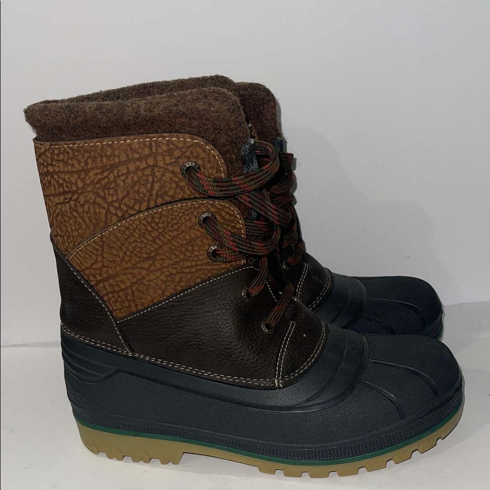 Men's Brown and Black Rain & Snow Boots